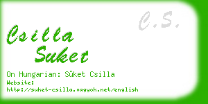 csilla suket business card